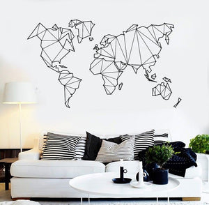 Map of The World Wall Decal