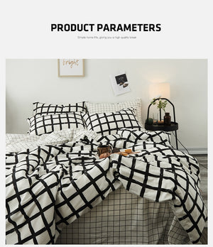 Bedding Set 100% Cotton (Black And White)