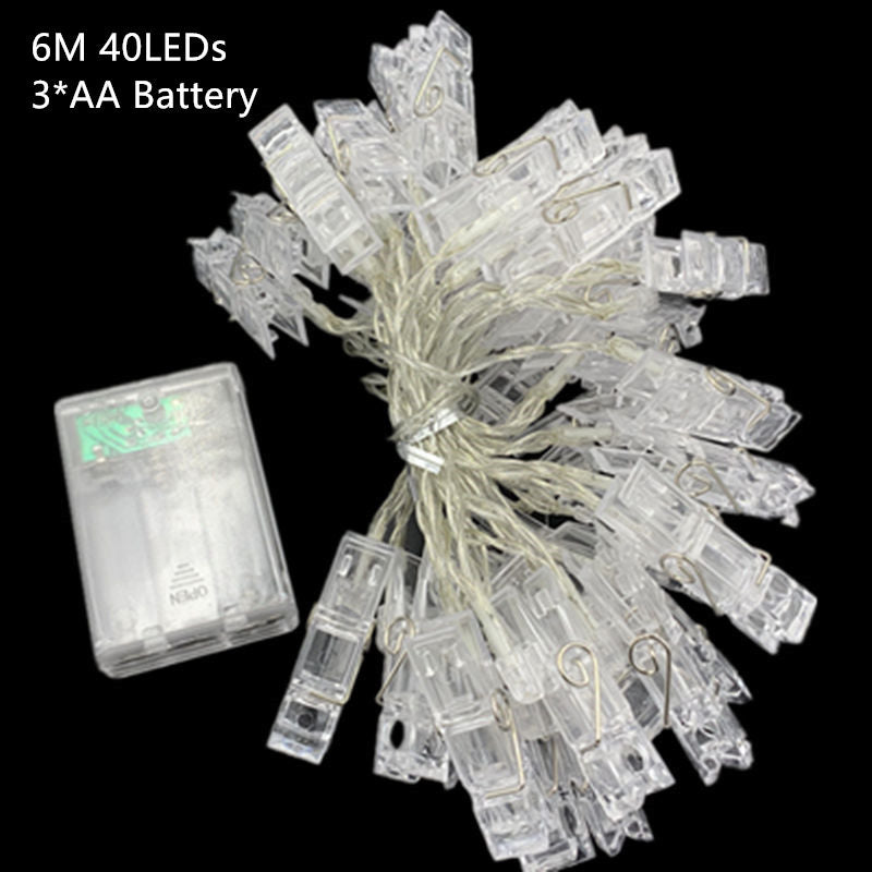 LED Clip Led String Fairy Lights (Battery Operated)