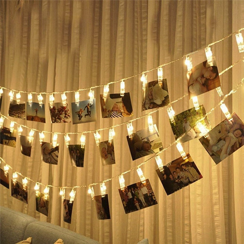 LED Clip Led String Fairy Lights (Battery Operated)