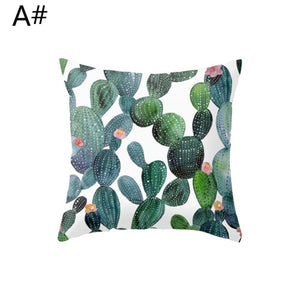 Square Cushion - Dark Green Cactus