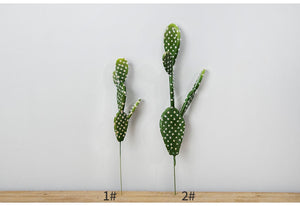 Srtificial tropical cactus plant green (2pcs)