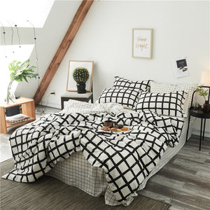 Bedding Set 100% Cotton (Black And White)