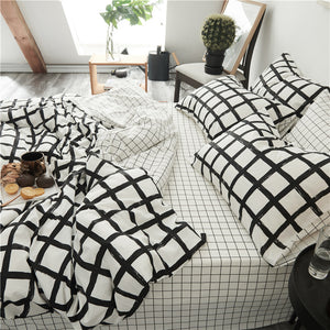 Bedding Set 100% Cotton (Black And White)